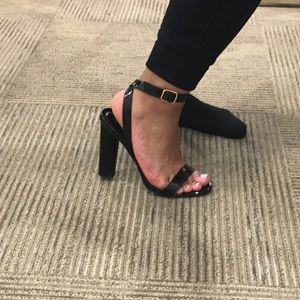 Pleather Heel Sandals